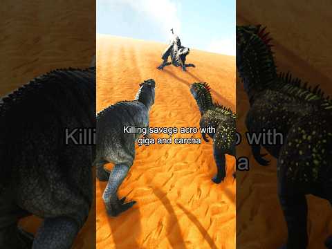 Challenge: KILL SAVAGE ACRO WITH GIGA & CARCHA #shorts #ark #sigma #challenge