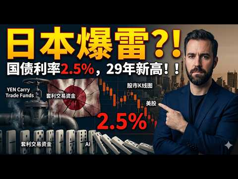 出大事！日本国债2.5%利率引爆全球，29年前的金融海啸真的回來了？日元、美股全线告急，一场暴力重新定价即将开启！