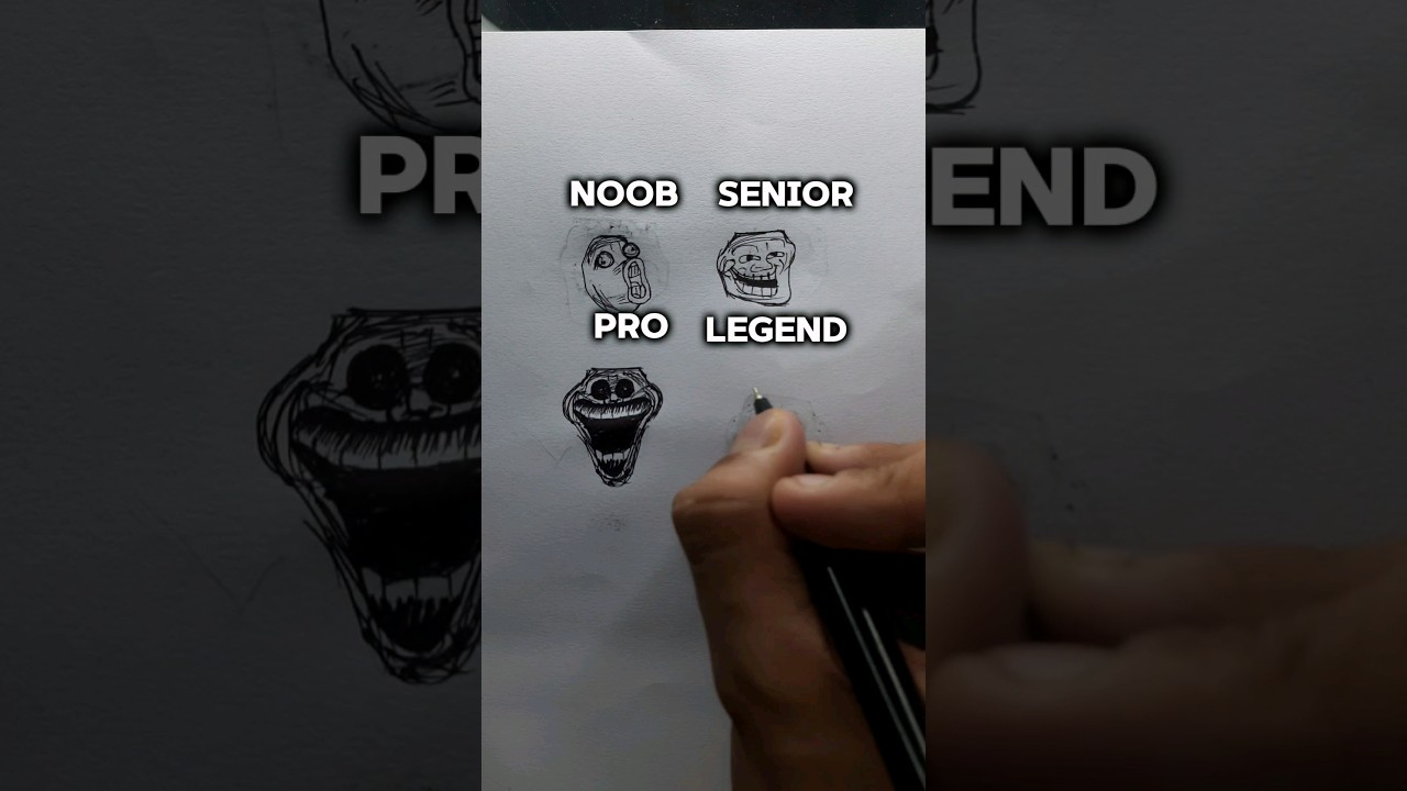 Drawing troll faces #shorts