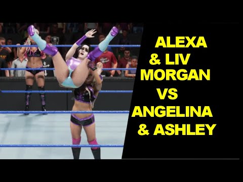 WWE 2K19 Alexa Bliss & Liv Morgan vs Angelina Ventura & Ashley Graham - Tag Team