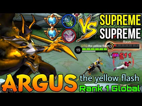 SUPREME Argus VS SUPREME Dyrroth! - Top 1 Global Argus by the yellow flash - Mobile Legends