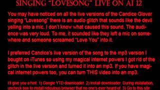 Candice Glover - Lovesong - LIVE on American Idol - FIXED AUDIO