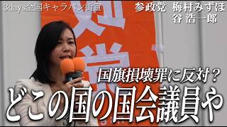 【参政党】どこの国の国会議員や！国旗損壊罪の裏側と、我田引水の副首都法案の闇を暴く！谷浩一郎・梅村みずほ 街頭演説【奈良駅前】