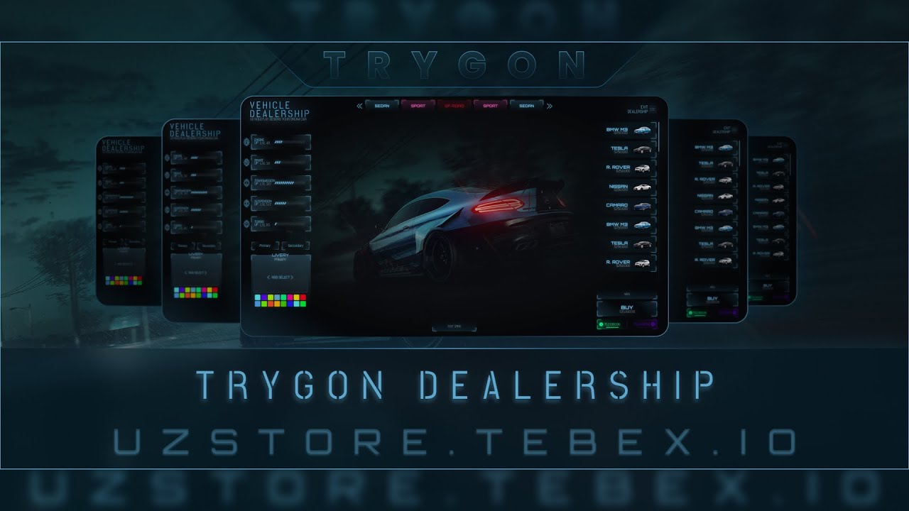 [QBCore - ESX] Trygon All In One - Hud | Garage | Fuel | Car Shop thumbnail 2