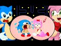Sonic And Amy CRAZY PREGNANT LOVE Pacman Stop Motion Game