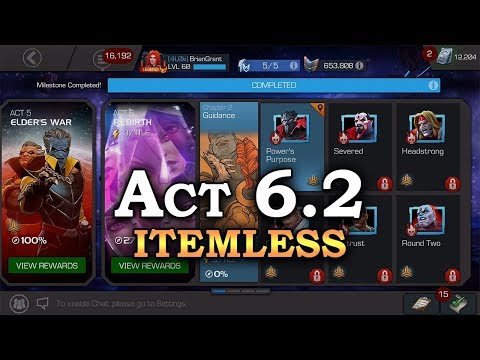 Act 6.2 - Itemless - Part 1 | Marvel Contest of Champions Live Stream