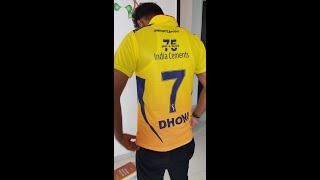 CSK jersy unboxing a dhoni Fan 😘