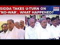 On Cam Karnataka CM Flip Flops Siddaramaiah Clarifies No War Remark Forced To Change Track