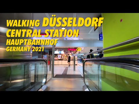 Walking DÜSSELDORT Central Station - HAUPTBAHNHOF 2021 !!! Düsseldorf HBF Rundgang 4K !!!