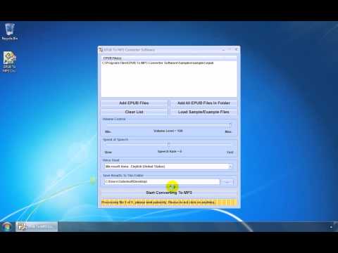 EPUB To MP3 Converter Software