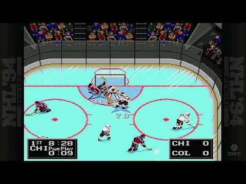 NHL 94 Rewind The Quest For Lord Stanley's Mug Game 1 VS Chicago Blackhawks
