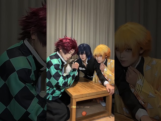 Vídeo relacionado con KHHK Anime Demon agatsuma Zenitsu, Trajes Rol De Halloween De Nezuko Cloak Mitsuri Para Men Boys Kimono Uniforme Fiesta De Disfraces De Rol Completo(L, Orange)
