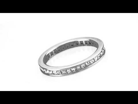 Berry's Platinum Set Princess Cut Diamond Full Eternity Ring 1758DP
