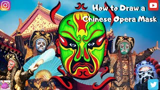 How To Draw A Chinese Opera Mask 2 #BeijingOperaMask #ZhengWun #mrsmithsartroom4kids