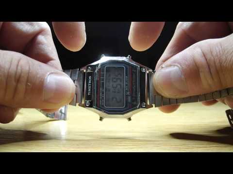 " Vintage Retro Timetron 7-Melody LCD Sport Quartz Armbanduhr, watch,clock "