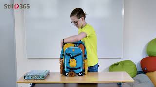 Stil batoh Midi Wolf modrá