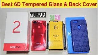 Best 6D Tempered Glass & Back Cover For RealMe 2, Only under ₹100