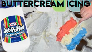 Buttercream Frosting with Marshmallow Cream | Buttercream Icing  recipe | Glaseado with hand Mixer