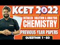 KCET Previous Year Paper Solution KCET 2022 Chemistry Paper Solution Kcetpyq