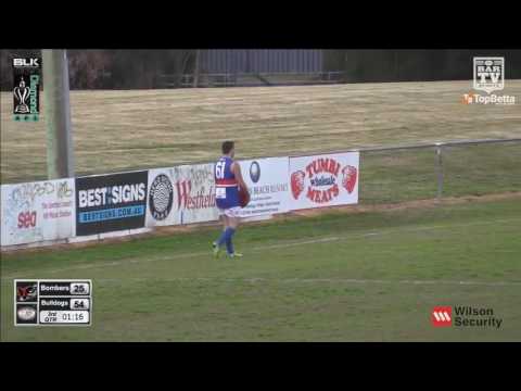 2016 BDAFL Round 15 1st Division Highlights - Killarney Vale Bombers v Warners Bay Bulldogs