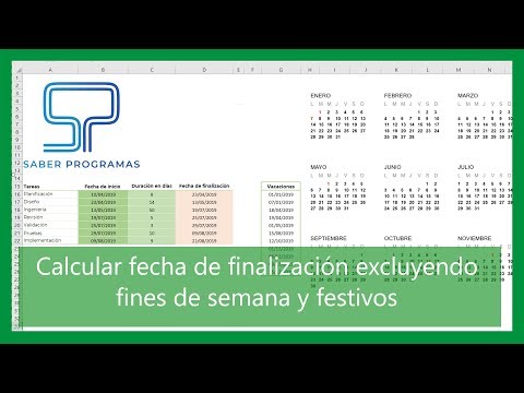 Calcular FECHA FINAL excluyendo festivos y fines de semana en Excel ✅