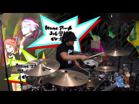 [Hamatora(ハマトラ) THE ANIMATION OP]"FLAT" by livetune ft Yuuki Ozaki from Galileo Galilei[DrumCover]
