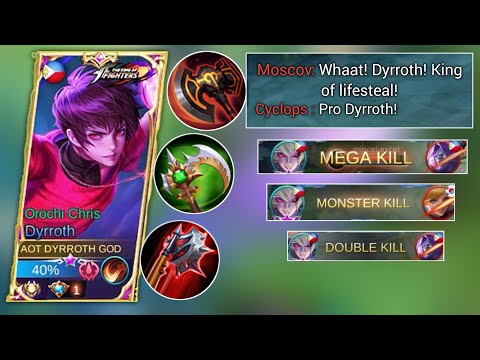 DYRROTH INSANE LIFESTEAL AND   SLOW EFFECT BUILD | Top Global Dyrroth 🔥