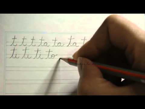 Caligrafía: Cómo escribir la letra t minúscula con las vocales