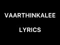 Vaarthinkalee kali song lyrics full song malayalam lyrics