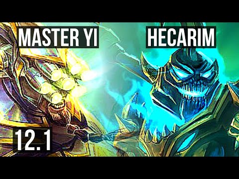 MASTER YI vs HECARIM (JNG) | Quadra, 1.5M mastery, 700+ games, Dominating | BR Diamond | 12.1