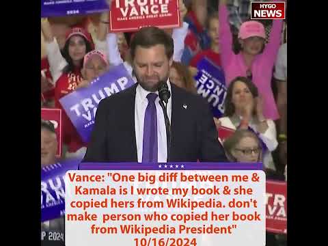 Vance: Kamala said 'Nothing comes to mind' = official tagline of Kamala campaign: Nothing to mind