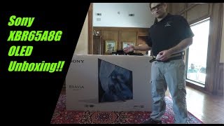 Sony XBR65A8G OLED Unboxing