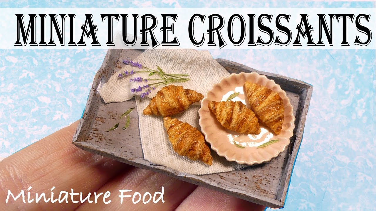 How To Croissants & Tray Tutorial // DIY Miniature Food // SugarCharmShop