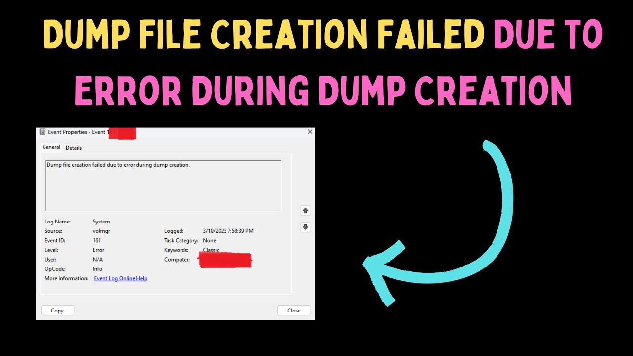 How to Fix Dump File Creation Failed Due To Error During Dump Creation in Windows 11