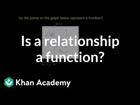 How can you tell if a relation is a function Testing If A Relationship Is A Function Video Khan Academy