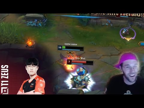 T1 Zeus Deleting People with Fiora  - Best of LoL Stream Highlights (Translated)