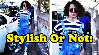 Stylish Or Not: Kangana Ranaut Brings Back Denim Dungarees!