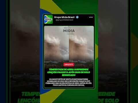 Tempestade de areia surpreende Lençóis Paulista após dias de solo ressecado