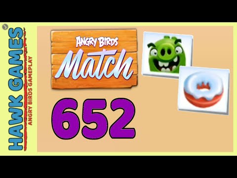 Angry Birds Match ⭐ Level 652 Hard - Walkthrough, No Boosters