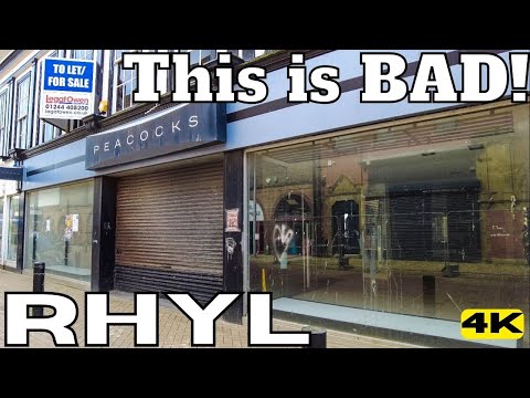 RHYL Town Centre THIS IS BAD! Ghost Town | Wales UNITED KINDOM UK 4k