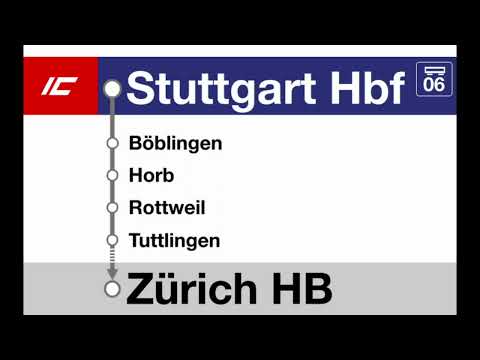 SBB Ansage » IC Begrüssung in Stuttgart Hbf nach Zürich HB (2023) | Seltenheit! | SLBahnen