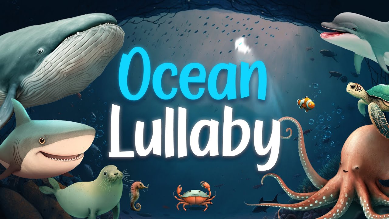Ocean Lullaby with Gentle Waves & Animal Sounds | 1 Hour | Relaxing Sleep for Babies and Toddlers