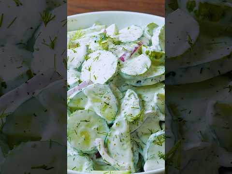 Creamy Cucumber Salad in 10 Minutes!