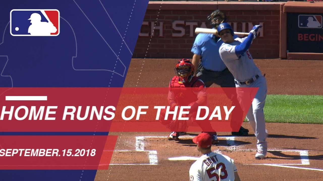 All homers For September 15, 2018