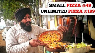 Unlimited pizza @199 😳 | how a farmer started food van |
