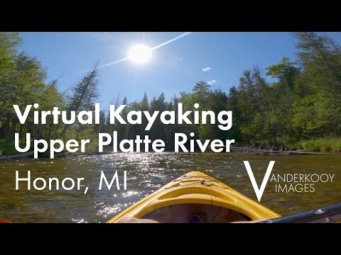 Virtual Kayaking - Upper Platte River, Michigan (4K POV)