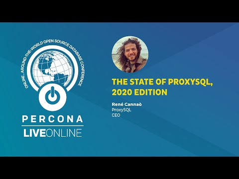 The State of ProxySQL 2020 Edition René Cannaò Percona Live ONLINE 2020 Database Tutorials