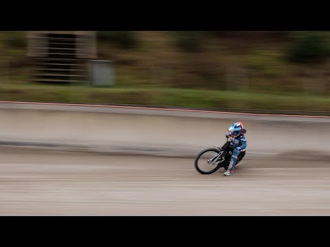 E-racing test. Youth speedway with Elias.