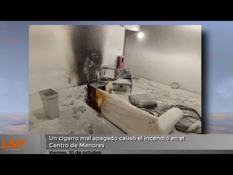Un cigarro mal apagado causó el incendio en el Centro de Menores