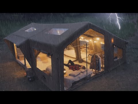 ŞİDDETLİ YAĞMURDA 4 ODALI XXL ÇADIRLA KAMP